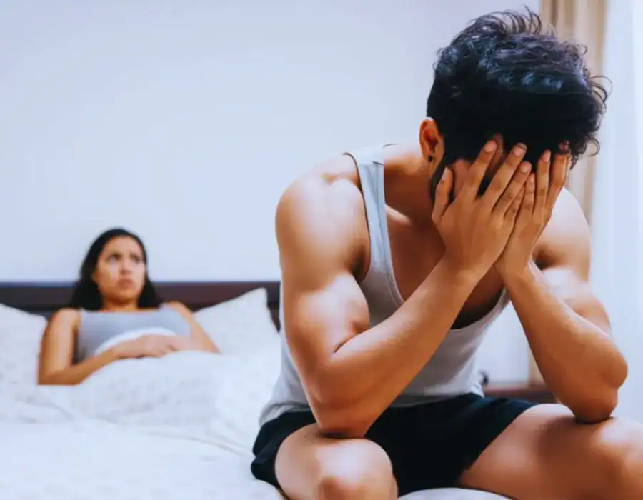 Image of upset man in need of erectile dysfunction treatment Dover